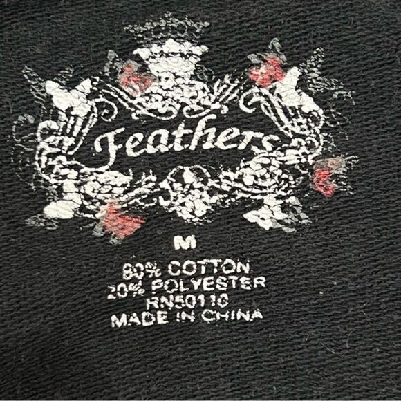 Feathers Royal Motor Company Short Sleeve Full Zip Hoodie Medium - Picture 6 of 16